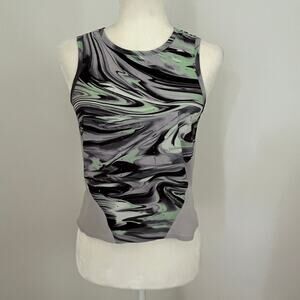 Lululemon Swift Ventilated Running Tank Top Paint Glide Warp Multi sz 4
